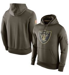 NFL Men's Oakland Raiders Nike Olive Salute To Service KO Performance Hoodie