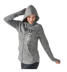 NFL Oakland Raiders G-III 4Her by Carl Banks Women's Recovery Full-Zip Hoodie - Heathered Gray