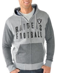 NFL Oakland Raiders G-III Sports by Carl Banks Safety Tri-Blend Full-Zip Hoodie - Heathered Gray