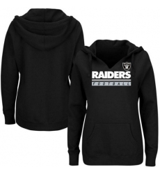 NFL Oakland Raiders Majestic Women's Self Determination Pullover Hoodie - Black