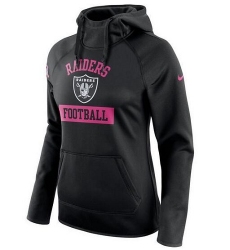 NFL Oakland Raiders Nike Women's Breast Cancer Awareness Circuit Performance Pullover Hoodie - Black