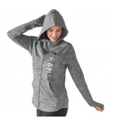 NFL Los Angeles Rams G-III 4Her by Carl Banks Women's Recovery Full-Zip Hoodie - Heathered Gray