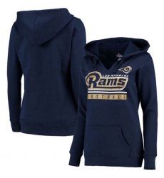 NFL Los Angeles Rams Majestic Women's Self Determination Pullover Hoodie - Navy