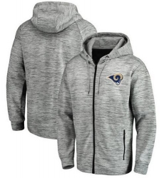 NFL Los Angeles Rams Pro Line by Fanatics Branded Space Dye Performance Full-Zip Hoodie - Heathered Gray