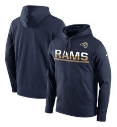 NFL Men's Los Angeles Rams Nike Navy Sideline Circuit Pullover Performance Hoodie