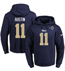 NFL Men's Nike Los Angeles Rams #11 Tavon Austin Navy Blue Name & Number Pullover Hoodie