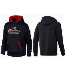 NFL Men's Nike Los Angeles Rams Authentic Logo Pullover Hoodie - Black/Red