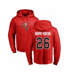 Football Tampa Bay Buccaneers #26 Sean Murphy-Bunting Red Name & Number Logo Pullover Hoodie
