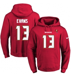 NFL Men's Nike Tampa Bay Buccaneers #13 Mike Evans Red Name & Number Pullover Hoodie