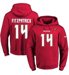 NFL Men's Nike Tampa Bay Buccaneers #14 Ryan Fitzpatrick Red Name & Number Pullover Hoodie