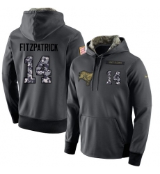 NFL Men's Nike Tampa Bay Buccaneers #14 Ryan Fitzpatrick Stitched Black Anthracite Salute to Service Player Performance Hoodie