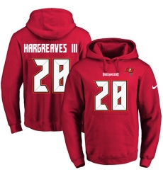 NFL Men's Nike Tampa Bay Buccaneers #28 Vernon Hargreaves III Red Name & Number Pullover Hoodie