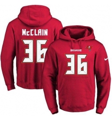 NFL Men's Nike Tampa Bay Buccaneers #36 Robert McClain Red Name & Number Pullover Hoodie