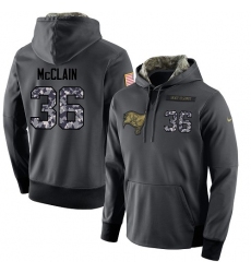 NFL Men's Nike Tampa Bay Buccaneers #36 Robert McClain Stitched Black Anthracite Salute to Service Player Performance Hoodie