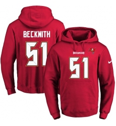 NFL Men's Nike Tampa Bay Buccaneers #51 Kendell Beckwith Red Name & Number Pullover Hoodie