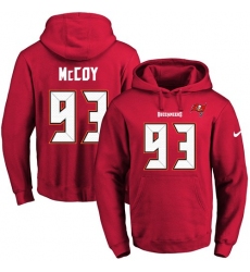 NFL Men's Nike Tampa Bay Buccaneers #93 Gerald McCoy Red Name & Number Pullover Hoodie