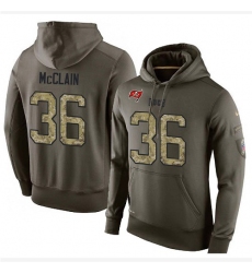 NFL Nike Tampa Bay Buccaneers #36 Robert McClain Green Salute To Service Men's Pullover Hoodie