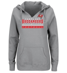 NFL Tampa Bay Buccaneers Majestic Women's Self-Determination Pullover Hoodie - Heather Gray