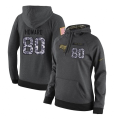 NFL Women's Nike Tampa Bay Buccaneers #80 O. J. Howard Stitched Black Anthracite Salute to Service Player Performance Hoodie