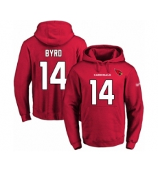 Football Men's Arizona Cardinals #14 Damiere Byrd Red Name & Number Pullover Hoodie
