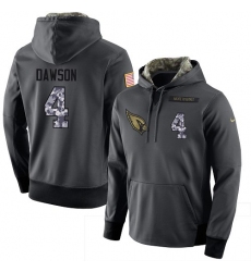 NFL Men's Nike Arizona Cardinals #4 Phil Dawson Stitched Black Anthracite Salute to Service Player Performance Hoodie