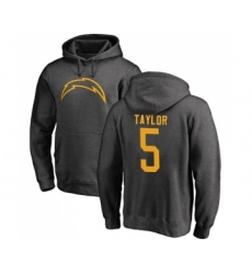 Football Los Angeles Chargers #5 Tyrod Taylor Ash One Color Pullover Hoodie