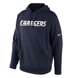 NFL Los Angeles Chargers Nike KO Wordmark Performance Hoodie - Navy Blue