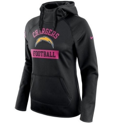 NFL Los Angeles Chargers Nike Women's Breast Cancer Awareness Circuit Performance Pullover Hoodie - Black