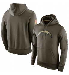 NFL Men's Los Angeles Chargers Nike Olive Salute To Service KO Performance Hoodie