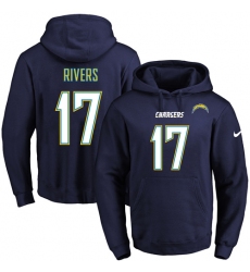 NFL Men's Nike Los Angeles Chargers #17 Philip Rivers Navy Blue Name & Number Pullover Hoodie