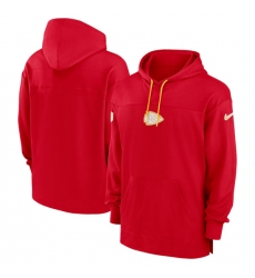 Men's Kansas City Chiefs Red Performance Pullover Hoodie