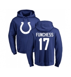 Football Indianapolis Colts #17 Devin Funchess Royal Blue Name & Number Logo Pullover Hoodie