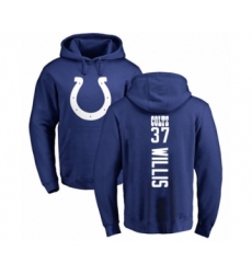 Football Indianapolis Colts #37 Khari Willis Royal Blue Backer Pullover Hoodie