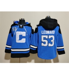 Men's Indianapolis Colts #53 Shaquille Leonard Blue Ageless Must-Have Lace-Up Pullover Hoodie