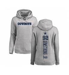 Football Women's Dallas Cowboys #92 Dorance Armstrong Jr. Ash Backer Pullover Hoodie