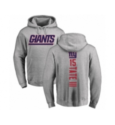 Football New York Giants #15 Golden Tate III Ash Backer Pullover Hoodie