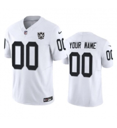 Men's Las Vegas Raiders Active Player Custom White 2024 F.U.S.E 65th Anniversary Patch Vapor Football Stitched Jersey