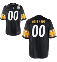Men's Pittsburgh Steelers Nike Black Custom Game Jersey