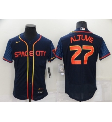 Men's Houston Astros #27 Jose Altuve Nike Navy 2022 City Connect Player Jersey