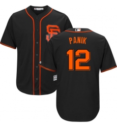 Men's Majestic San Francisco Giants #12 Joe Panik Replica Black 2015 Alternate Cool Base MLB Jersey