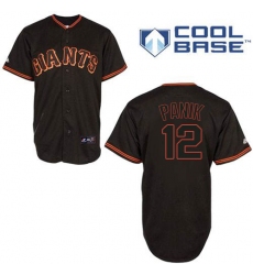 Youth Majestic San Francisco Giants #12 Joe Panik Authentic Black Cool Base MLB Jersey