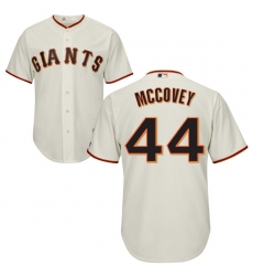 Youth Majestic San Francisco Giants #44 Willie McCovey Authentic Cream Home Cool Base MLB Jersey