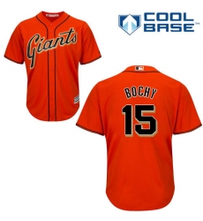 Youth Majestic San Francisco Giants #15 Bruce Bochy Authentic Orange Alternate Cool Base MLB Jersey