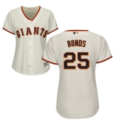 Women's Majestic San Francisco Giants #25 Barry Bonds Authentic Cream Home Cool Base MLB Jersey