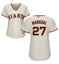 Women's Majestic San Francisco Giants #27 Juan Marichal Authentic Cream Home Cool Base MLB Jersey