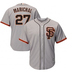 Youth Majestic San Francisco Giants #27 Juan Marichal Replica Grey Road 2 Cool Base MLB Jersey