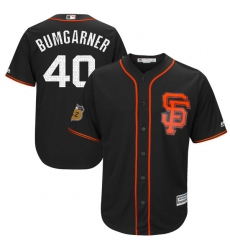 Youth Majestic San Francisco Giants #40 Madison Bumgarner Authentic Black 2017 Spring Training Cool Base MLB Jersey