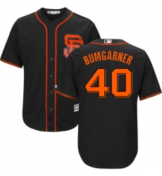 Youth Majestic San Francisco Giants #40 Madison Bumgarner Replica Black Alternate Cool Base MLB Jersey