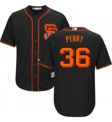 Men's Majestic San Francisco Giants #36 Gaylord Perry Replica Black Alternate Cool Base MLB Jersey