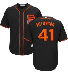 Youth Majestic San Francisco Giants #41 Mark Melancon Authentic Black Alternate Cool Base MLB Jersey